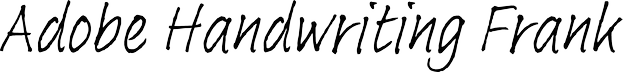 Adobe Handwriting Frank