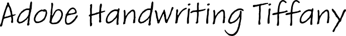 Adobe Handwriting Tiffany