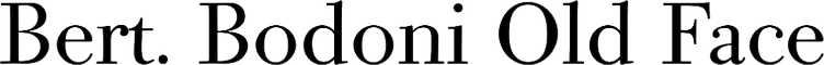 Berthold Bodoni Old Face