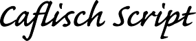 Caflisch Script