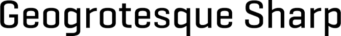 Geogrotesque Sharp