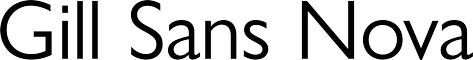 Gill Sans Nova
