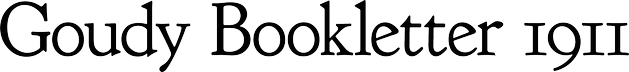 Goudy Bookletter 1911