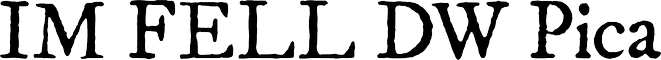 IM Fell DW pica