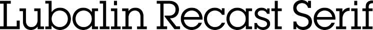 Lubalin Recast Serif