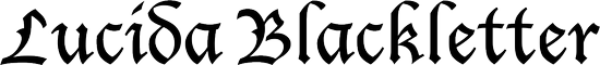 Lucida Blackletter