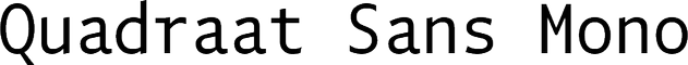 Quadraat Sans Mono