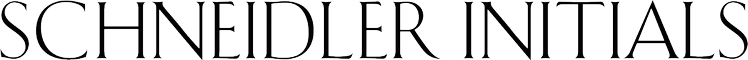 Schneidler Initials