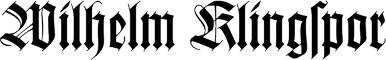 Wilhelm Klingspor Schrift