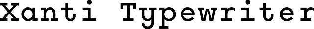 Xanti Typewriter